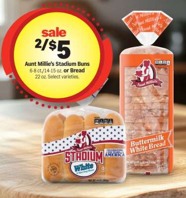 Aunt Millie's Stadium Buns or Bread