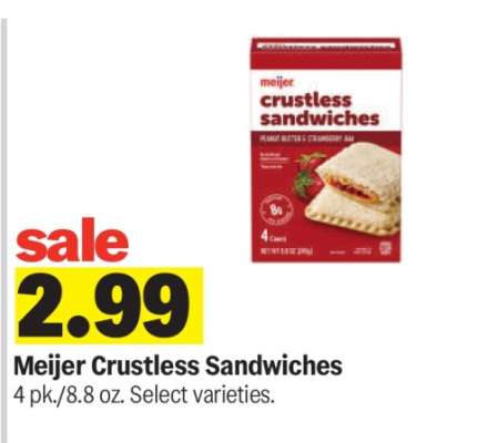 Meijer Crustless Sandwiches