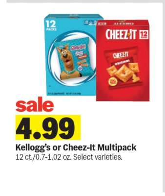 Kellogg’s or Cheez-It Multipack