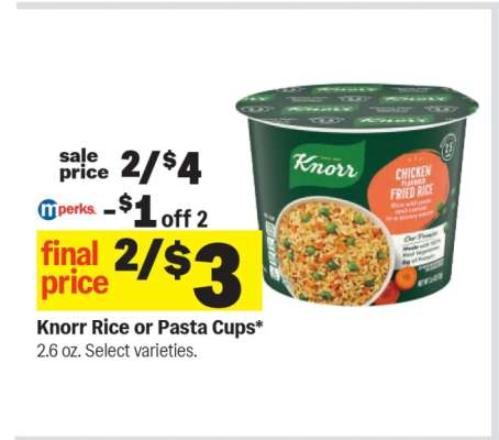 Knorr Rice or Pasta Cups*