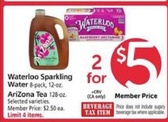 Waterloo Sparkling Water & AriZona Tea