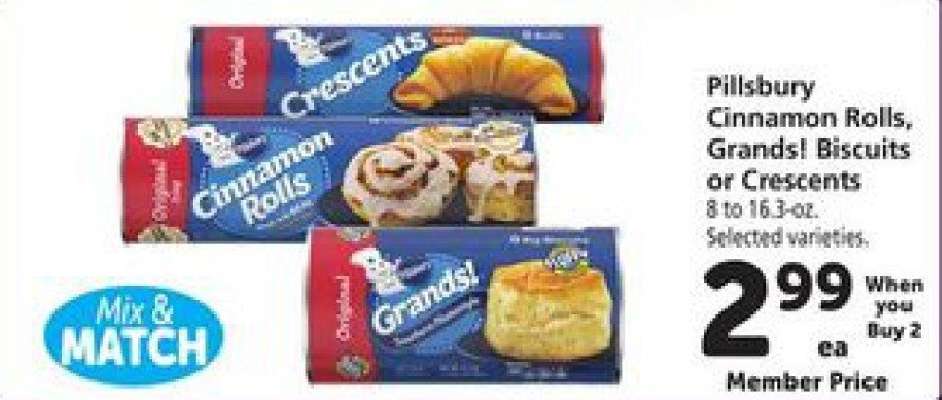Pillsbury Cinnamon Rolls, Grands! Biscuits or Crescents