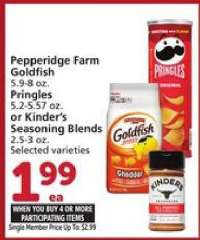 Pepperidge Farm Goldfish, Pringles, or Kinder's Seasoning Blends