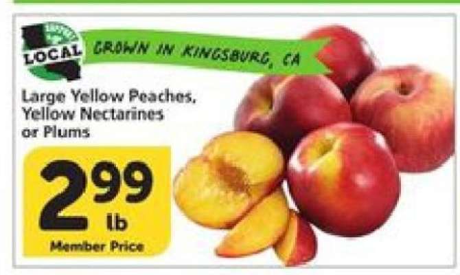 Large Yellow Peaches, Yellow Nectarines or Plums