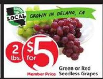 Green or Red Seedless Grapes