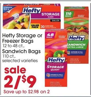 Hefty Storage or Freezer Bags