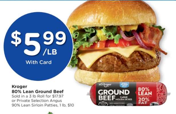Kroger 80% Lean Ground Beef