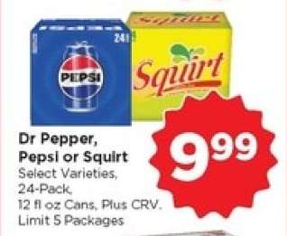 Dr Pepper, Pepsi or Squirt