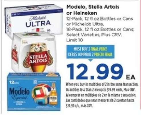Modelo, Stella Artois or Heineken
