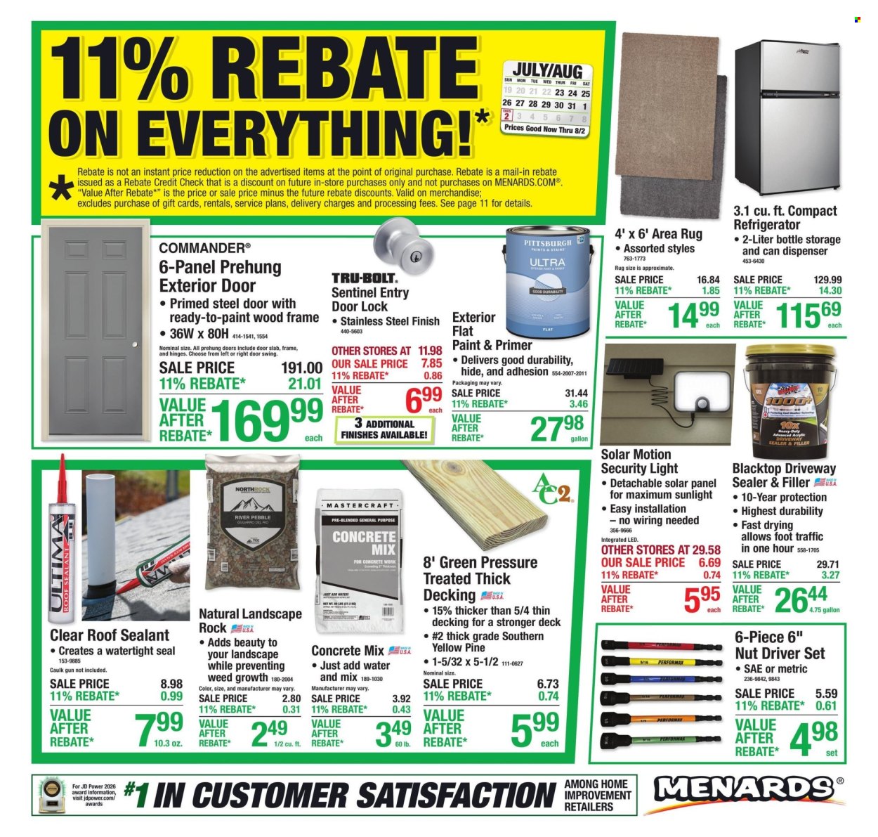 Menards ad - 07/23/2026 - 08/02/2026. Page 1