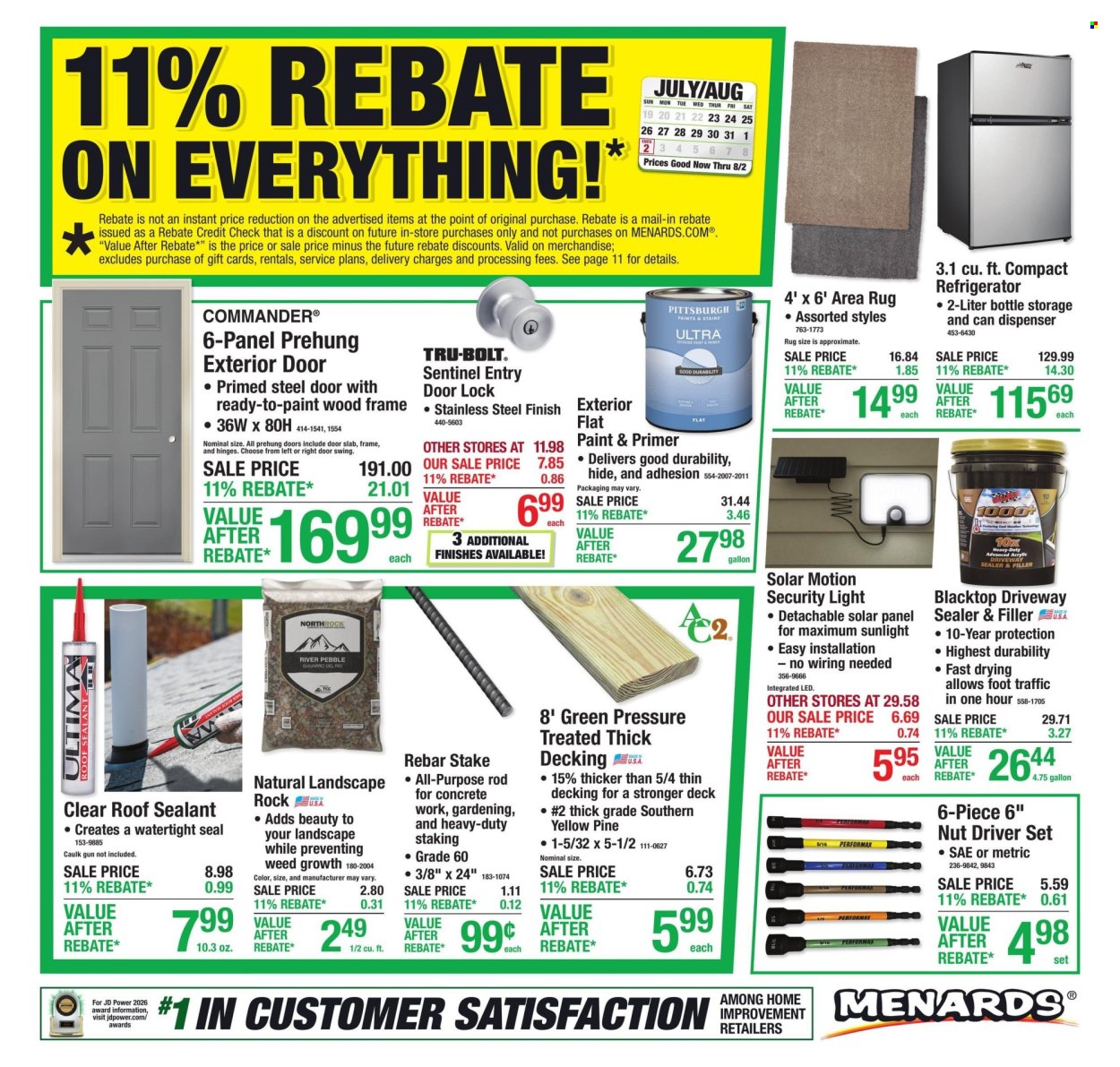 Menards ad - 07/23/2026 - 08/02/2026. Page 1