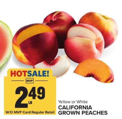 CALIFORNIA GROWN PEACHES