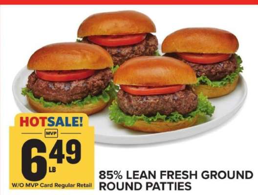 85% Lean Fresh Ground Round Patties