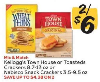 Kellogg's Town House or Toasteds Crackers