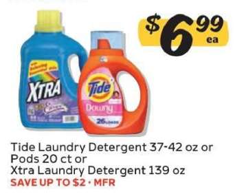 Tide or Xtra Laundry Detergent