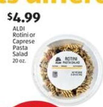 ALDI Rotini or Caprese Pasta Salad