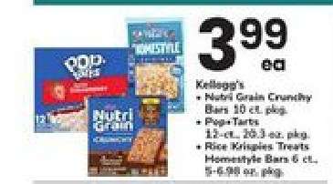 Kellogg's Bars and Pop-Tarts
