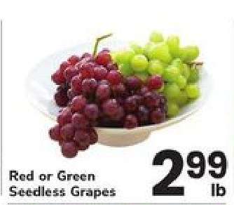 Red or Green Seedless Grapes
