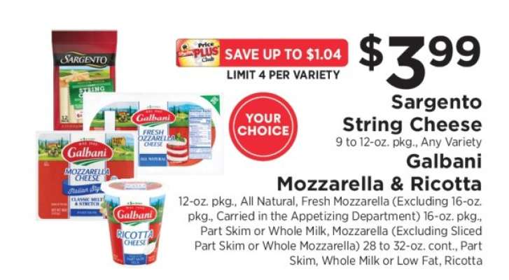 Sargento String Cheese / Galbani Mozzarella & Ricotta