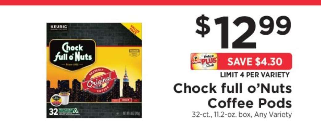 Chock full o'Nuts Coffee Pods