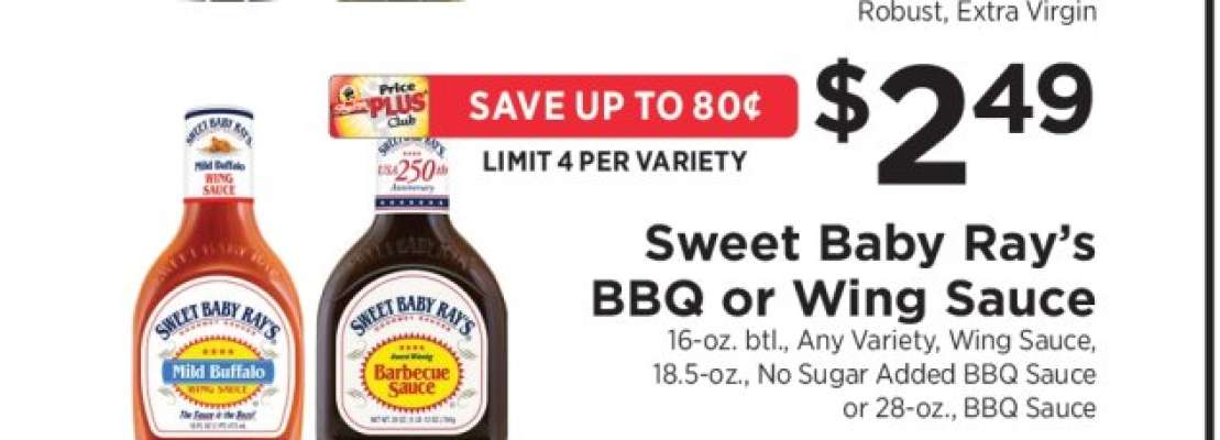 Sweet Baby Ray's BBQ or Wing Sauce