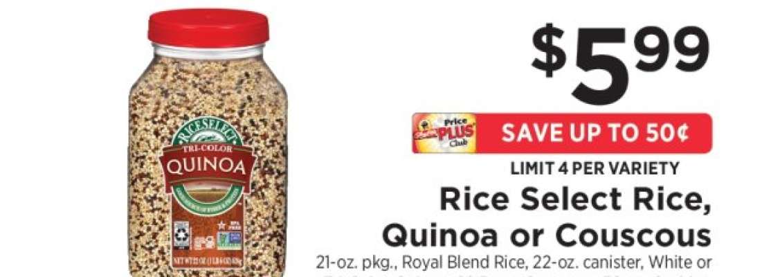 Rice Select Rice, Quinoa or Couscous
