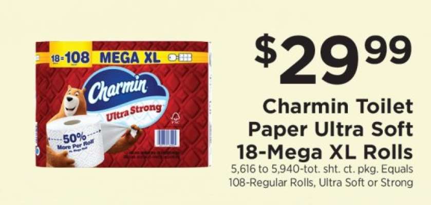 Charmin Toilet Paper Ultra Soft 18-Mega XL Rolls