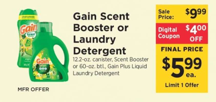 Gain Scent Booster or Laundry Detergent