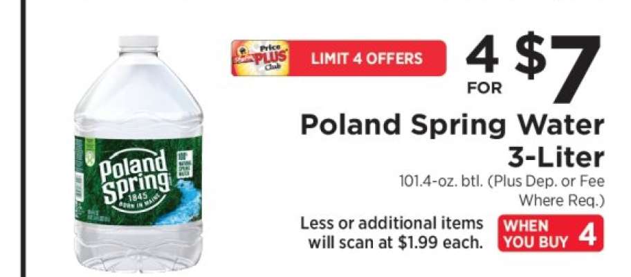 Poland Spring Water 3-Liter