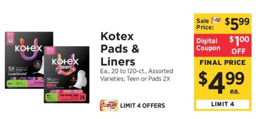 Kotex Pads & Liners