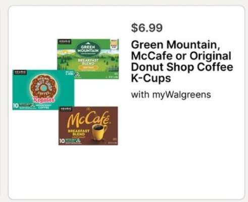 Green Mountain, McCafe or Original Donut Shop Coffee K-Cups