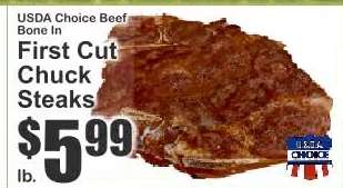 First Cut Chuck Steaks