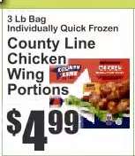 County Line Chicken Wing Portions