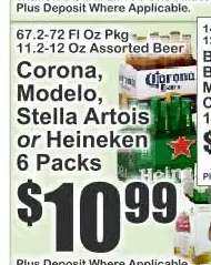 Corona, Modelo, Stella Artois or Heineken 6 Packs