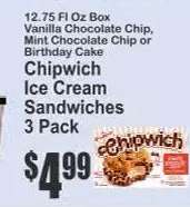 Chipwich Ice Cream Sandwiches 3 Pack