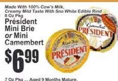 Président Mini Brie or Mini Camembert