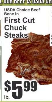First Cut Chuck Steaks