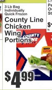 County Line Chicken Wing Portions