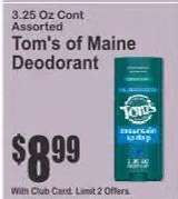 Tom's of Maine Deodorant