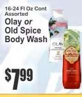 Olay or Old Spice Body Wash*