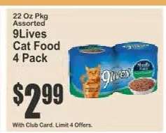 9Lives Cat Food 4-Pack