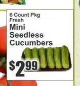 Mini Seedless Cucumbers