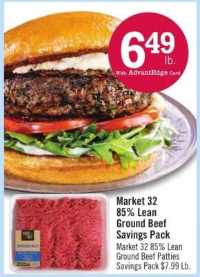 Market 32 85% Lean Ground Beef Savings Pack