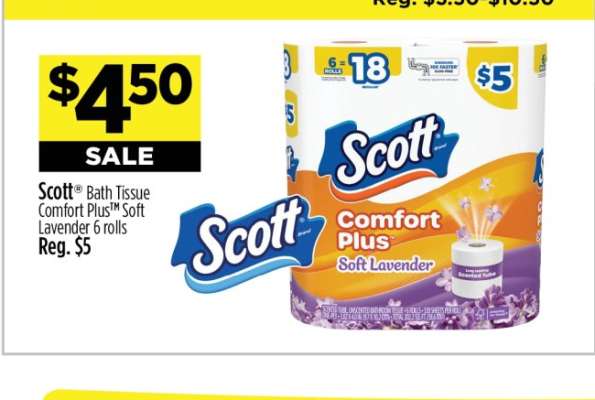 Scott Bath Tissue Comfort Plus Soft Lavender 6 rolls