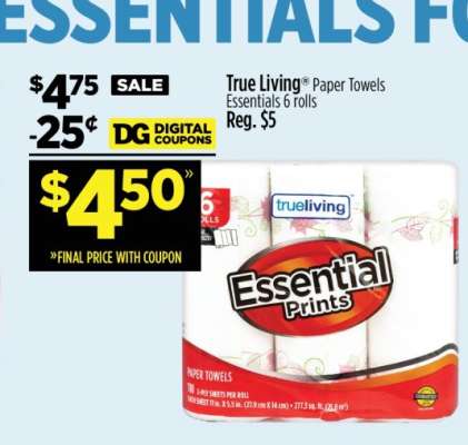 True Living Paper Towels