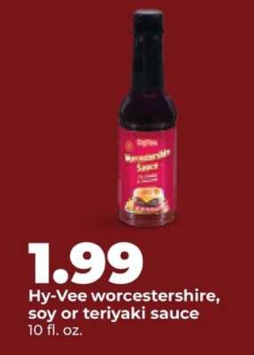 Hy-Vee Worcestershire, Soy or Teriyaki Sauce