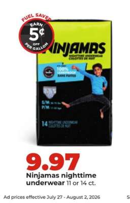 Ninjamas Nighttime Underwear