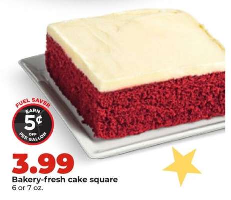 Bakery-fresh cake square