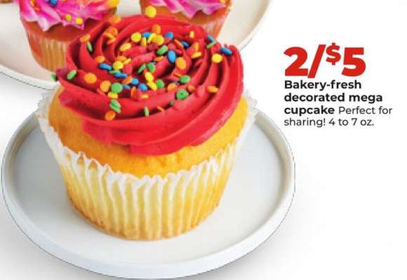 Bakery-fresh decorated mega cupcake