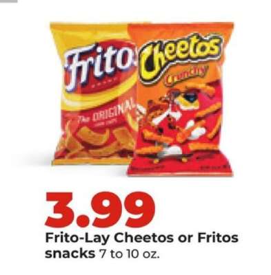Frito-Lay Cheetos or Fritos snacks